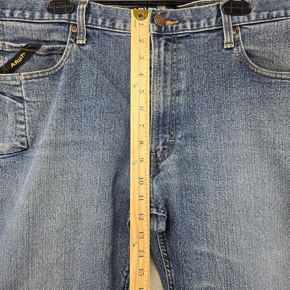 Ariat Rebar M4 Jeans Mens 40x30 (Fits 42x28) Blue Relaxed Boot Cut LoopLock - Picture 16 of 16